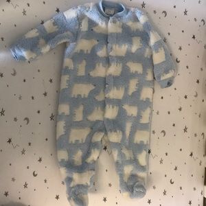 Soft as a bunny baby suit with polar bears